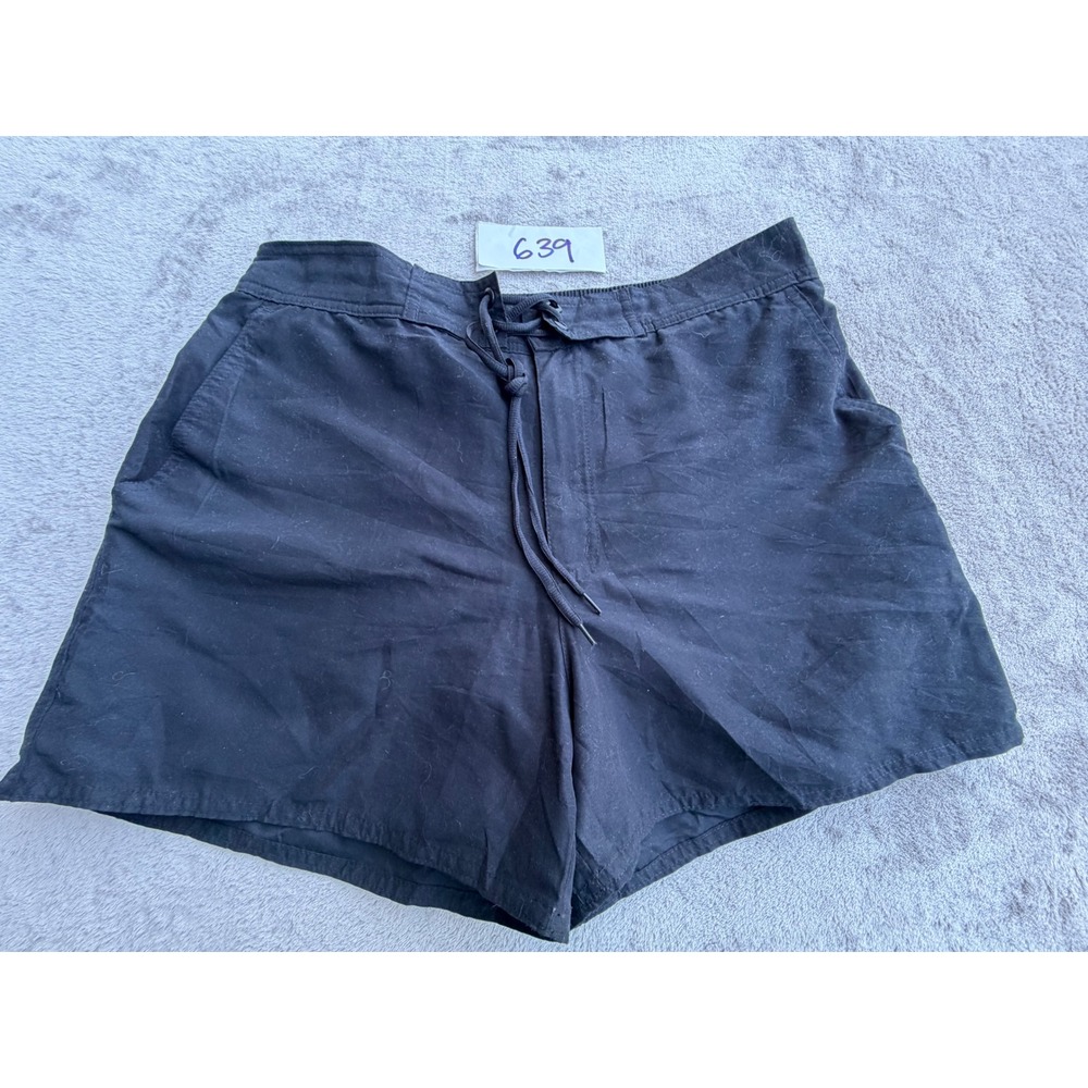 Catalina Board Shorts Womens L 12-14 Black Drawstring Swim Trunks